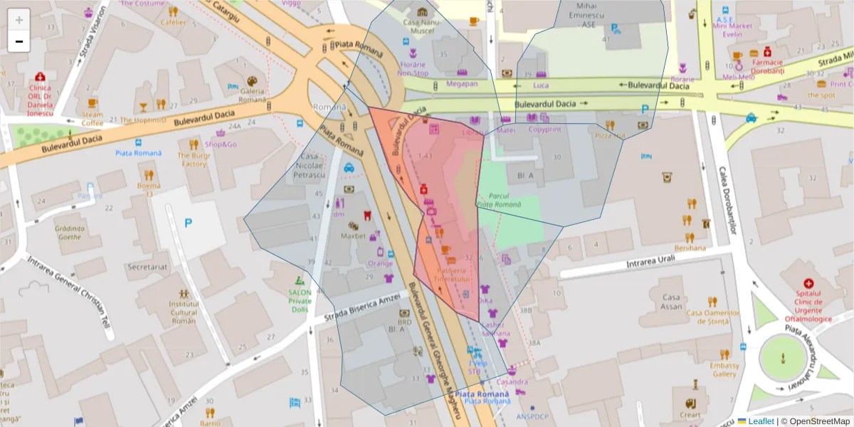 Hartă a codului poștal  și a codurilor poștale învecinate