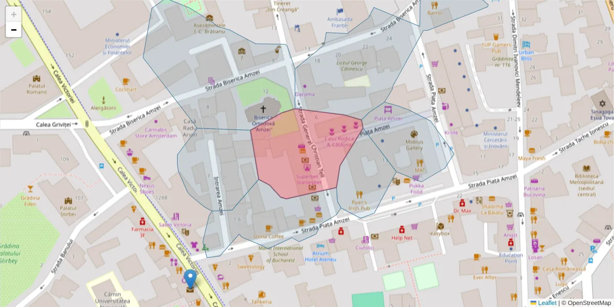 Hartă a codului poștal  și a codurilor poștale învecinate