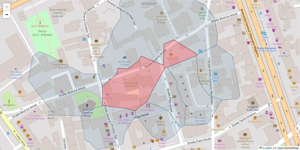 Hartă a codului poștal  și a codurilor poștale învecinate