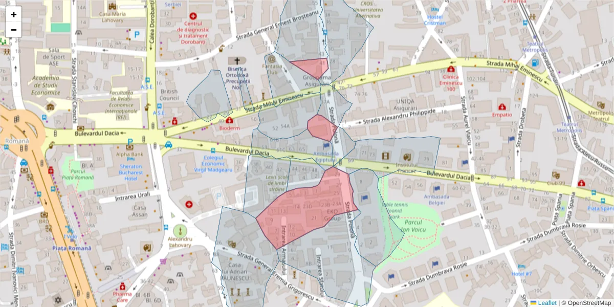 Hartă a codului poștal  și a codurilor poștale învecinate