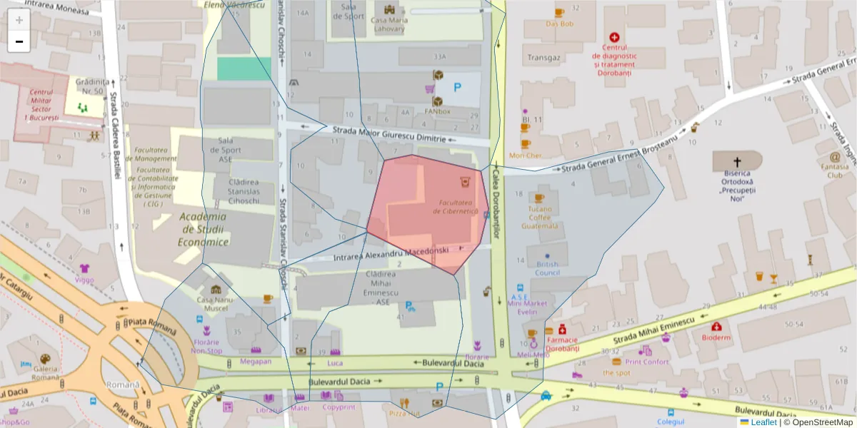 Hartă a codului poștal  și a codurilor poștale învecinate