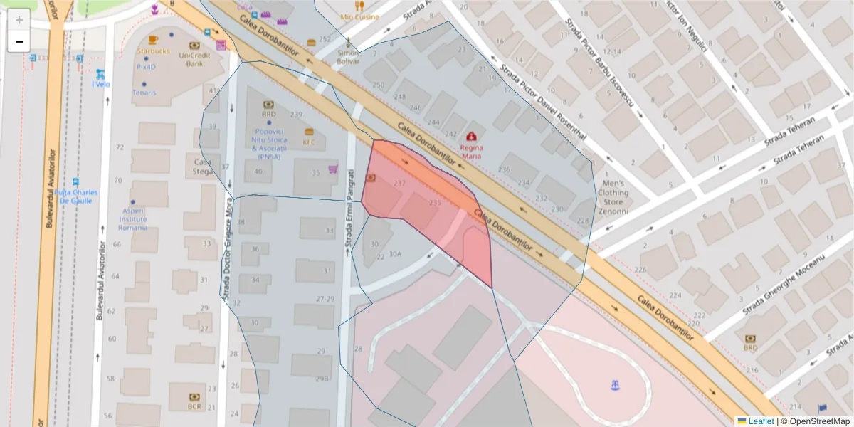 Hartă a codului poștal  și a codurilor poștale învecinate