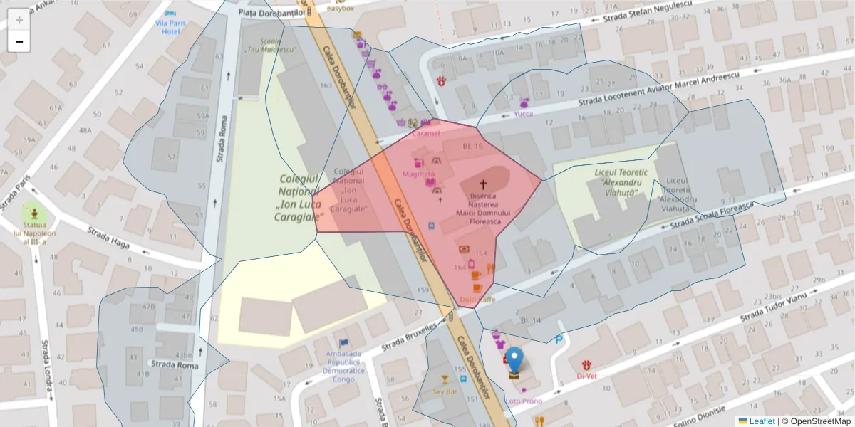 Hartă a codului poștal  și a codurilor poștale învecinate