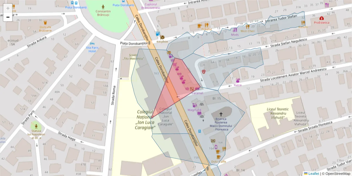 Hartă a codului poștal  și a codurilor poștale învecinate
