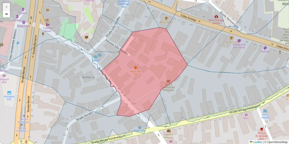 Hartă a codului poștal  și a codurilor poștale învecinate