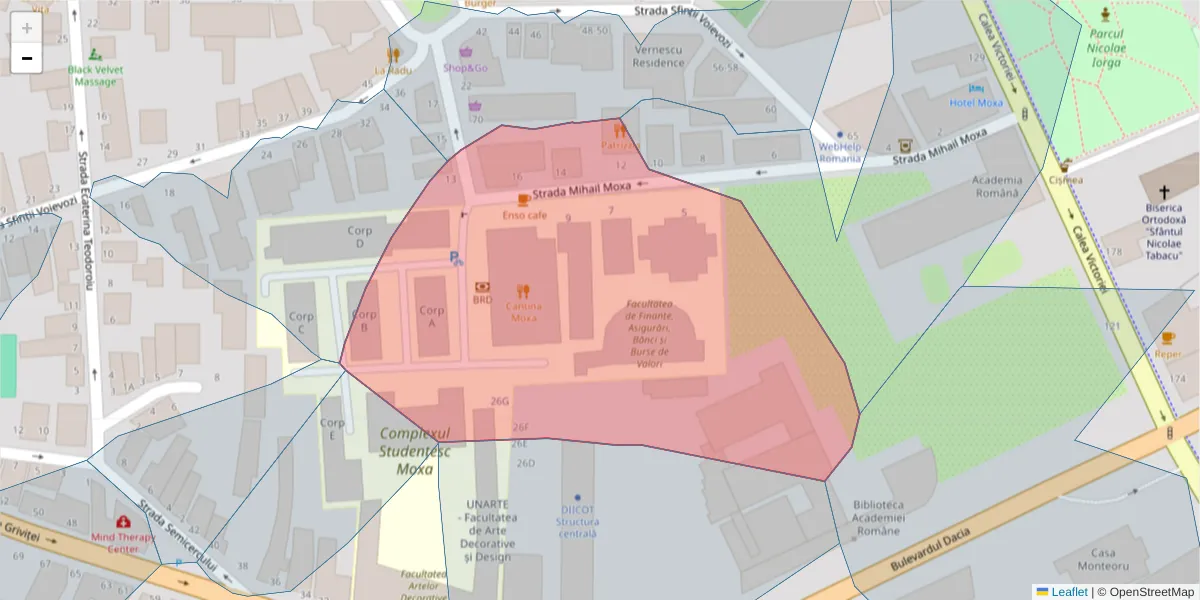 Hartă a codului poștal  și a codurilor poștale învecinate