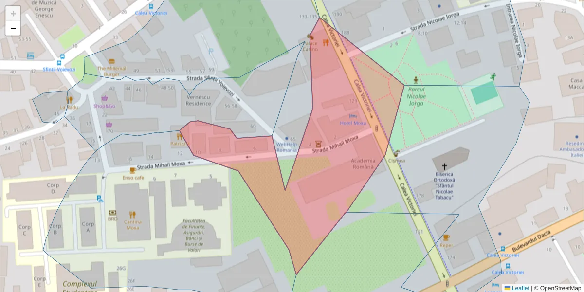 Hartă a codului poștal  și a codurilor poștale învecinate