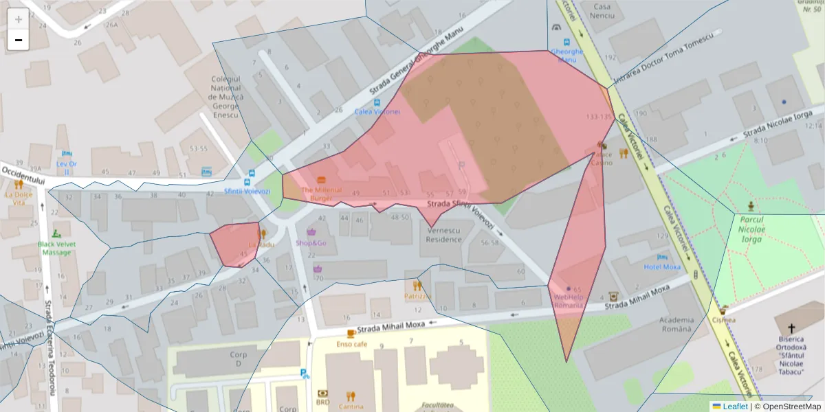 Hartă a codului poștal  și a codurilor poștale învecinate