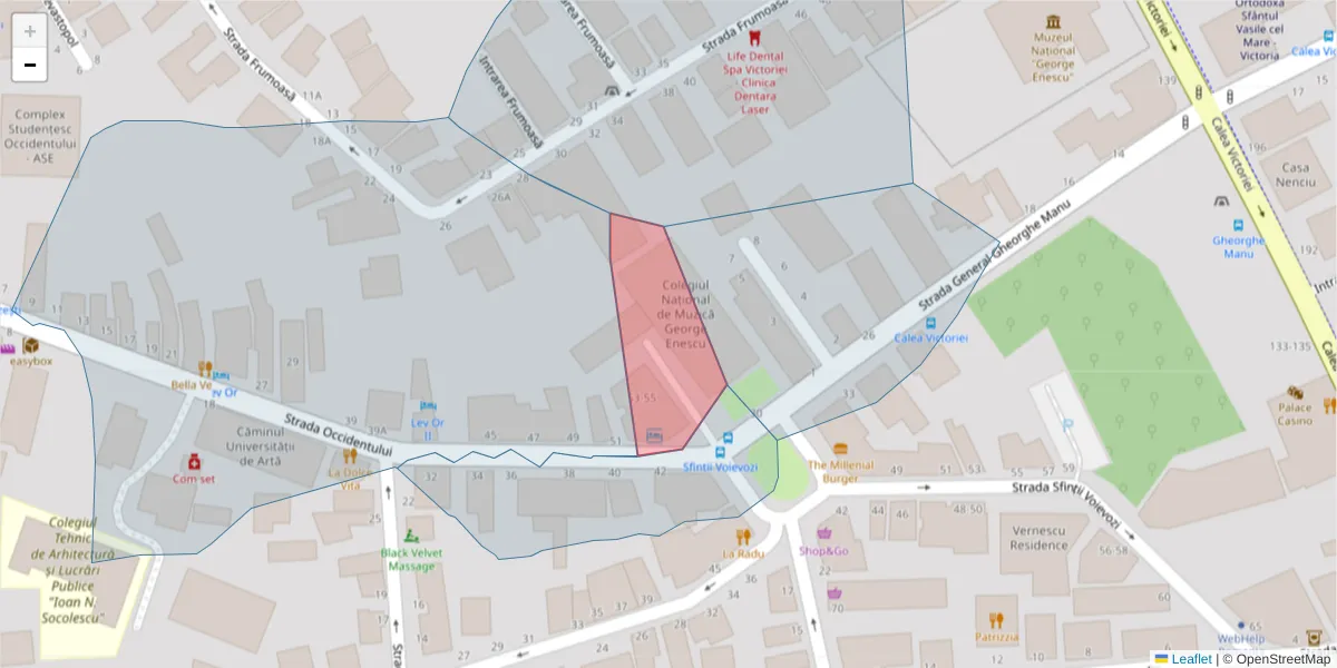 Hartă a codului poștal  și a codurilor poștale învecinate