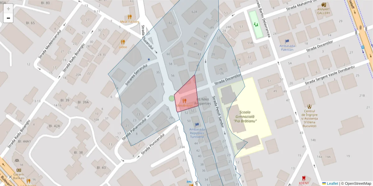 Hartă a codului poștal  și a codurilor poștale învecinate