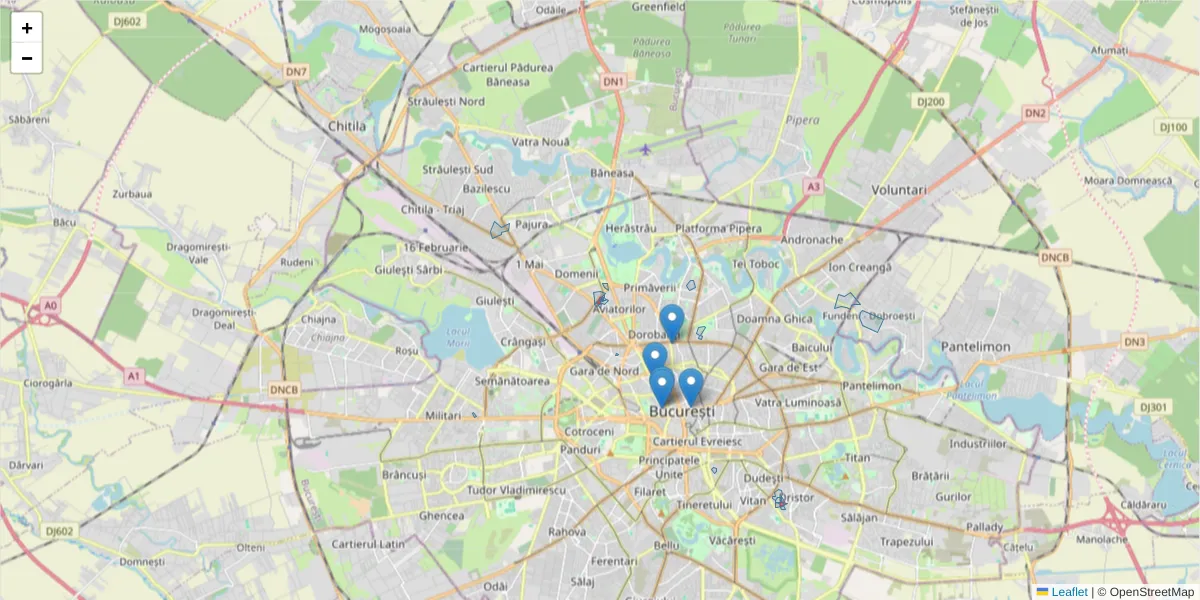 Hartă a codului poștal  și a codurilor poștale învecinate