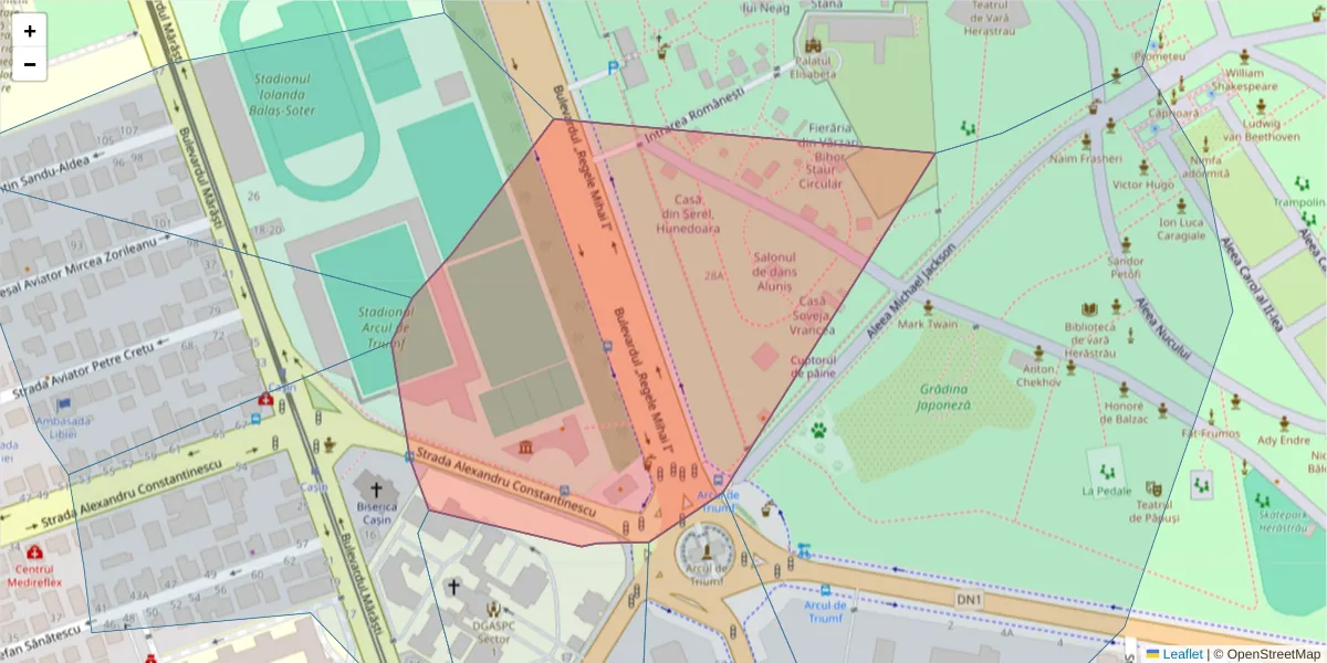 Hartă a codului poștal  și a codurilor poștale învecinate