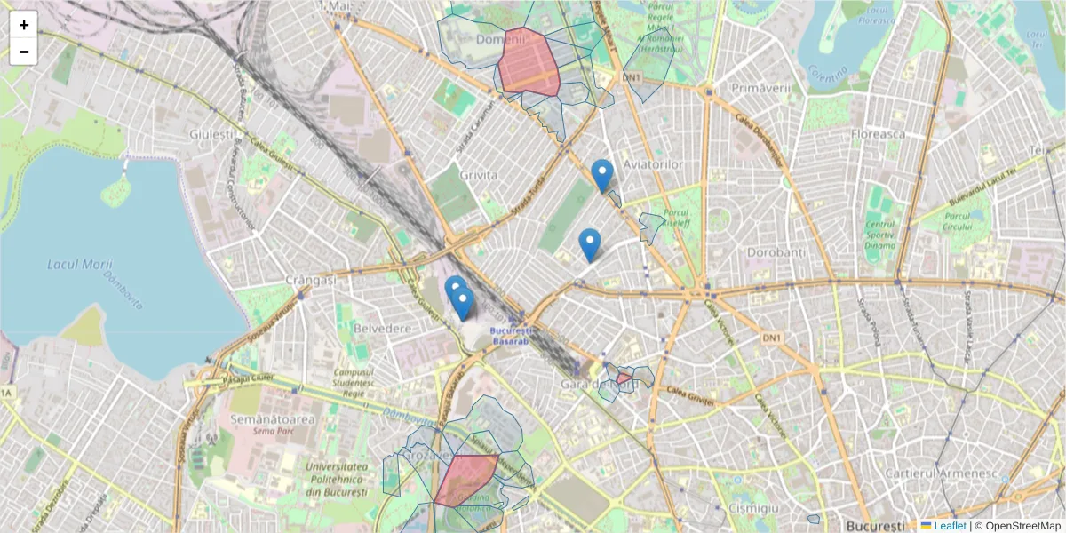 Hartă a codului poștal  și a codurilor poștale învecinate