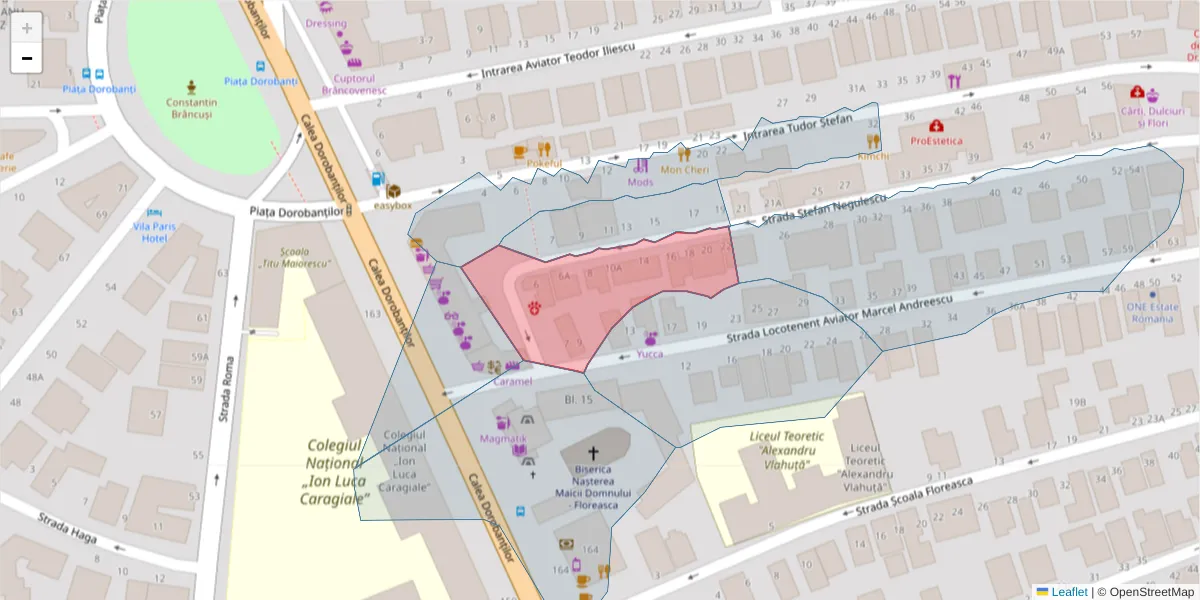 Hartă a codului poștal  și a codurilor poștale învecinate