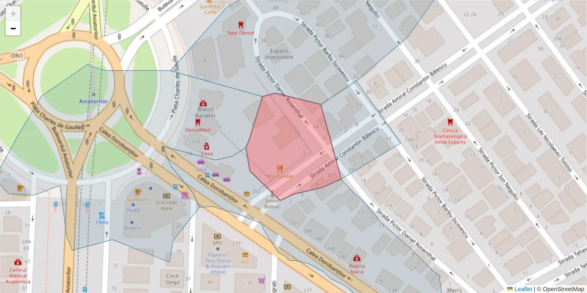 Hartă a codului poștal  și a codurilor poștale învecinate