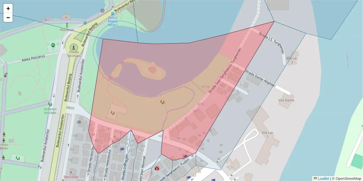 Hartă a codului poștal  și a codurilor poștale învecinate