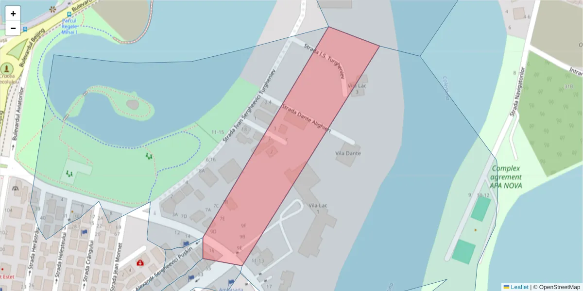 Hartă a codului poștal  și a codurilor poștale învecinate