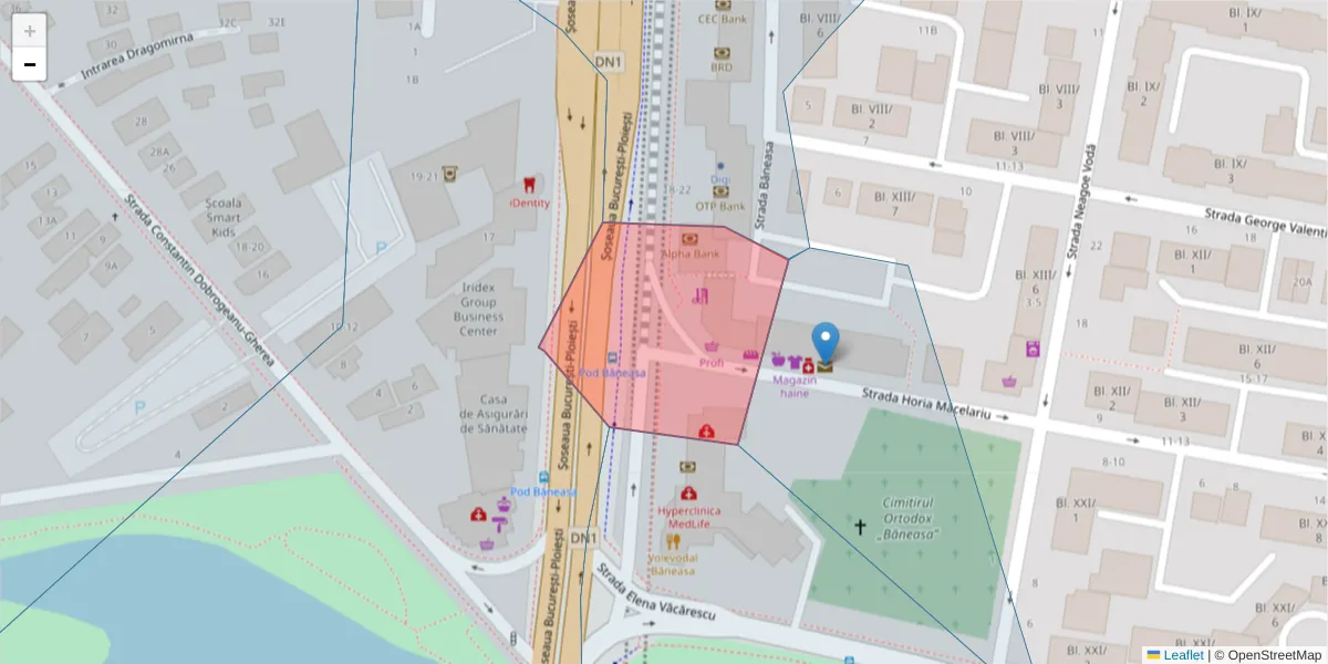 Hartă a codului poștal  și a codurilor poștale învecinate