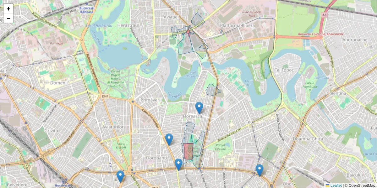 Hartă a codului poștal  și a codurilor poștale învecinate