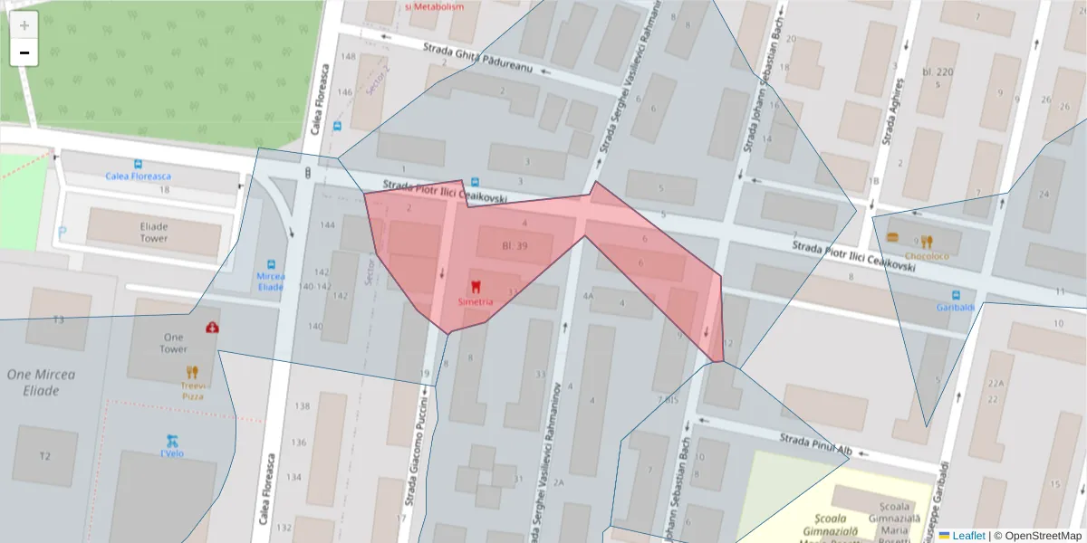 Hartă a codului poștal  și a codurilor poștale învecinate