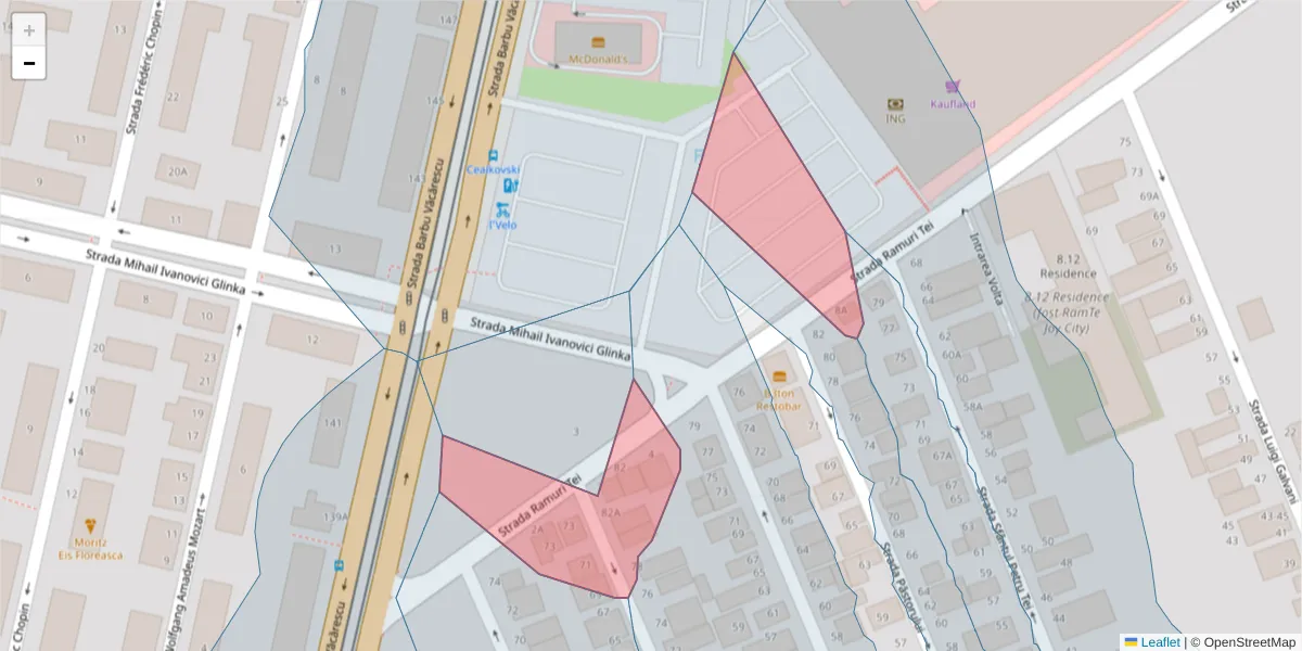 Hartă a codului poștal  și a codurilor poștale învecinate