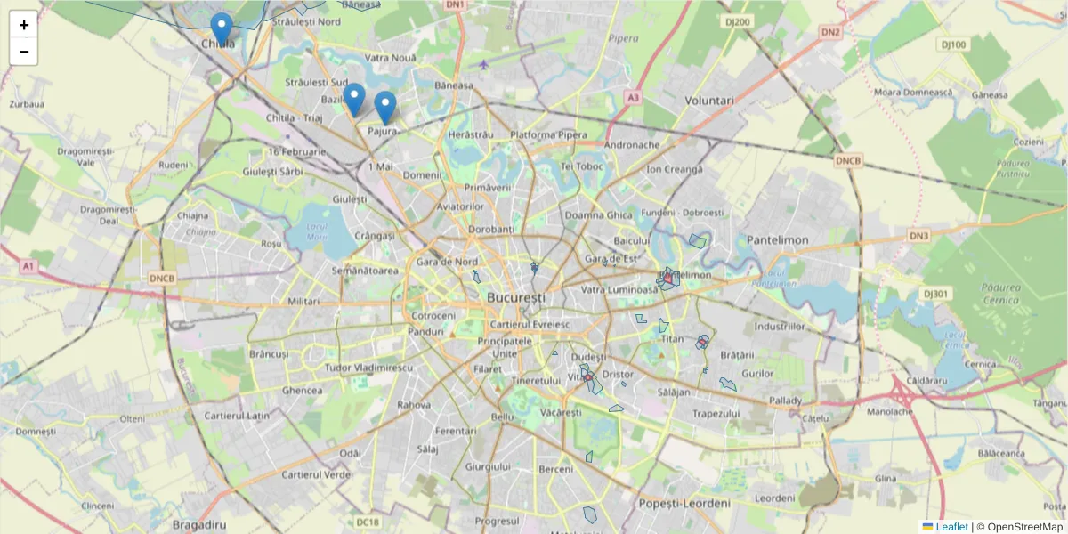 Hartă a codului poștal  și a codurilor poștale învecinate