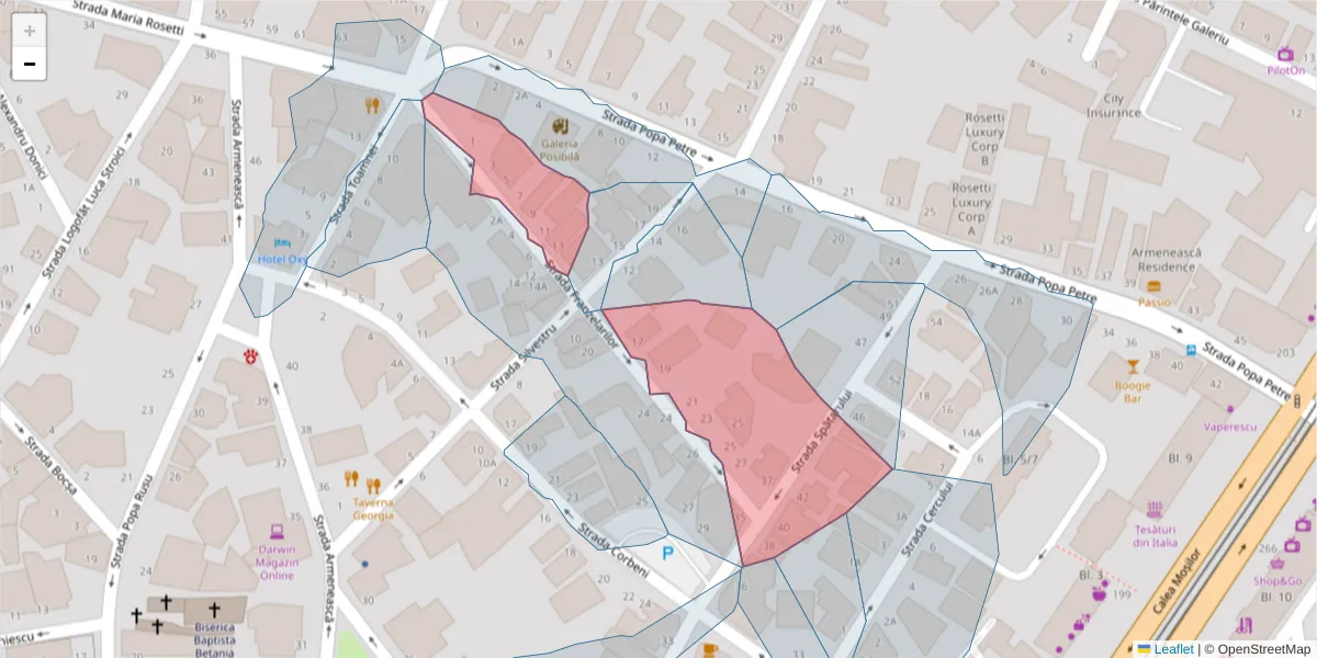 Hartă a codului poștal  și a codurilor poștale învecinate