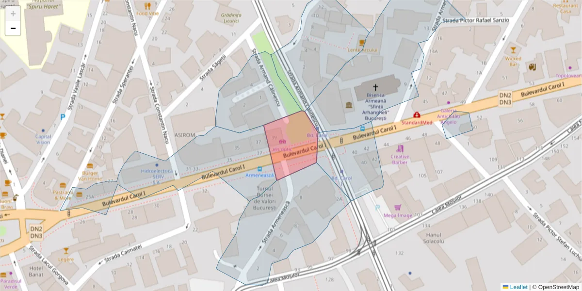 Hartă a codului poștal  și a codurilor poștale învecinate