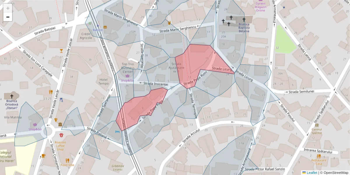 Hartă a codului poștal  și a codurilor poștale învecinate