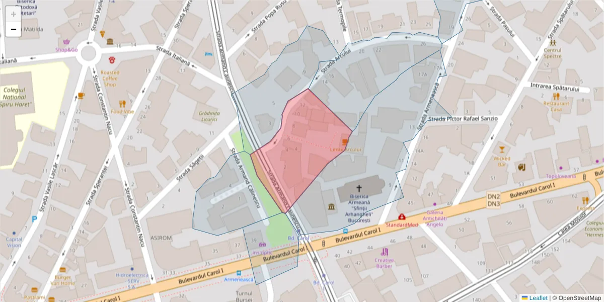 Hartă a codului poștal  și a codurilor poștale învecinate