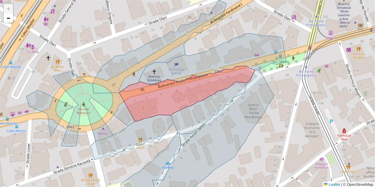 Hartă a codului poștal  și a codurilor poștale învecinate