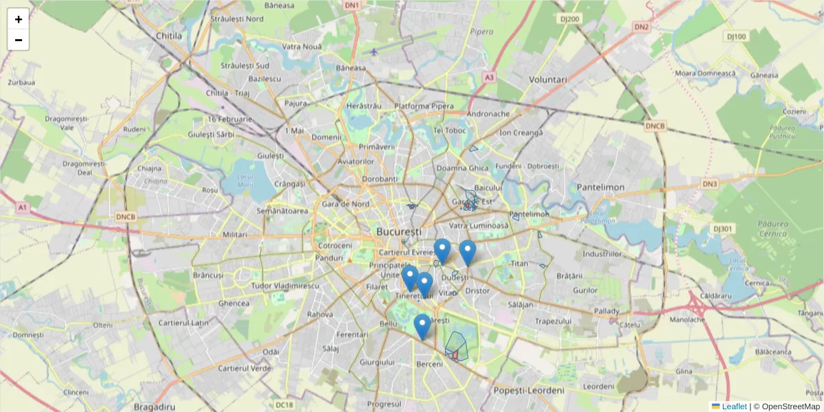 Hartă a codului poștal  și a codurilor poștale învecinate