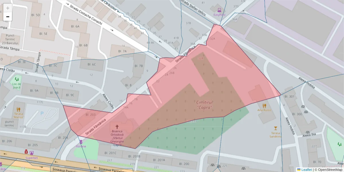 Hartă a codului poștal  și a codurilor poștale învecinate