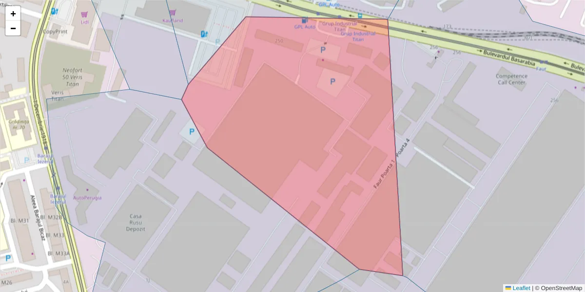 Hartă a codului poștal  și a codurilor poștale învecinate