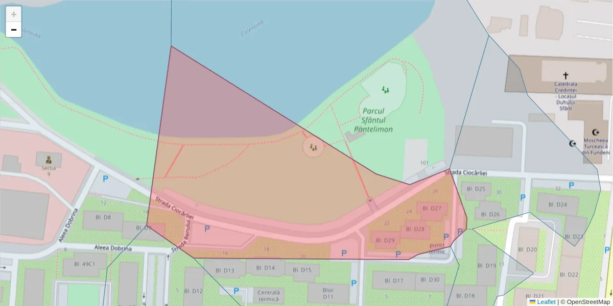 Hartă a codului poștal  și a codurilor poștale învecinate