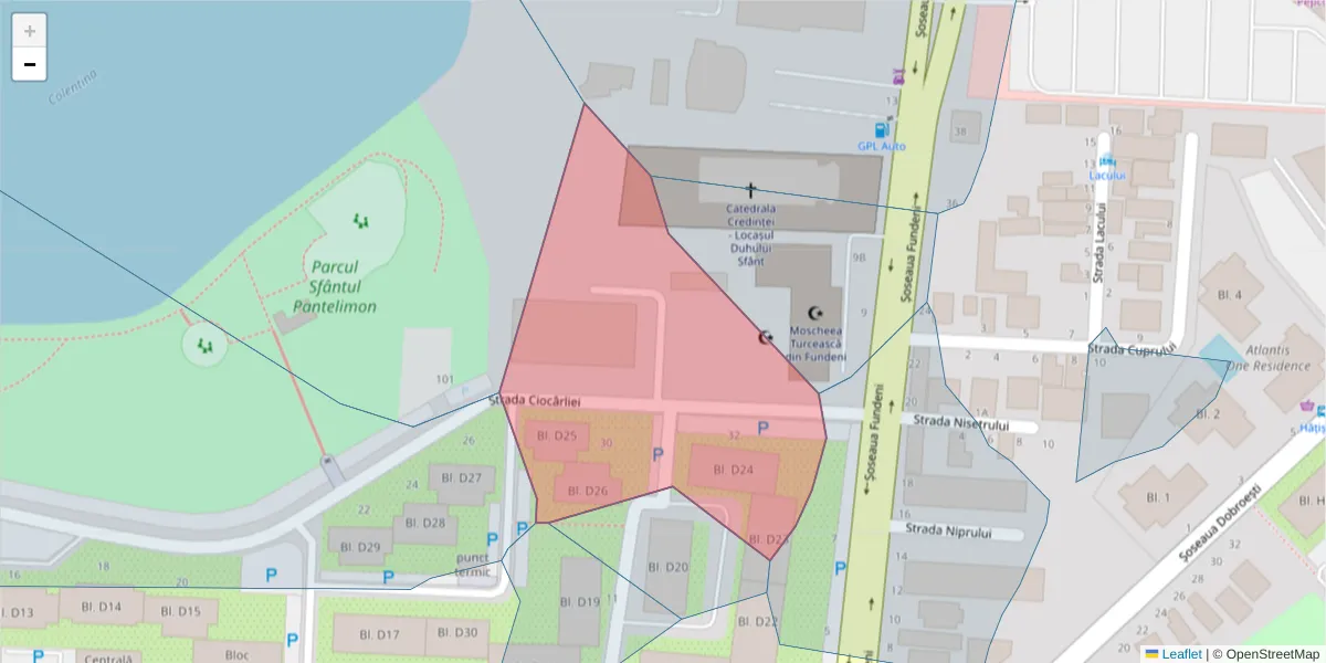 Hartă a codului poștal  și a codurilor poștale învecinate