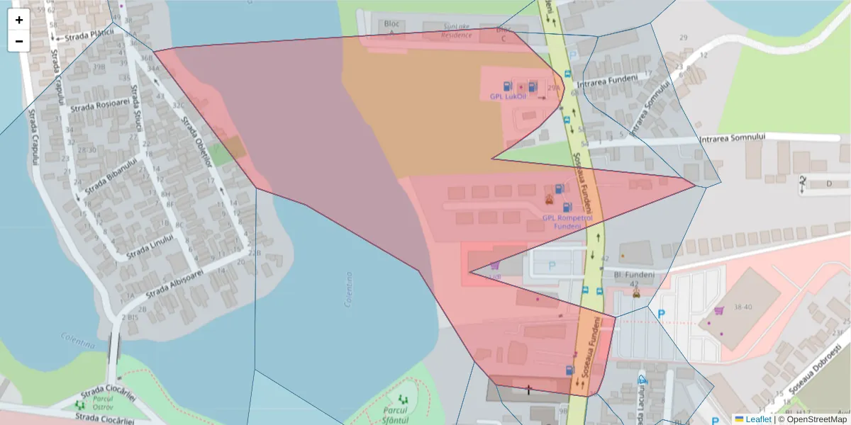 Hartă a codului poștal  și a codurilor poștale învecinate