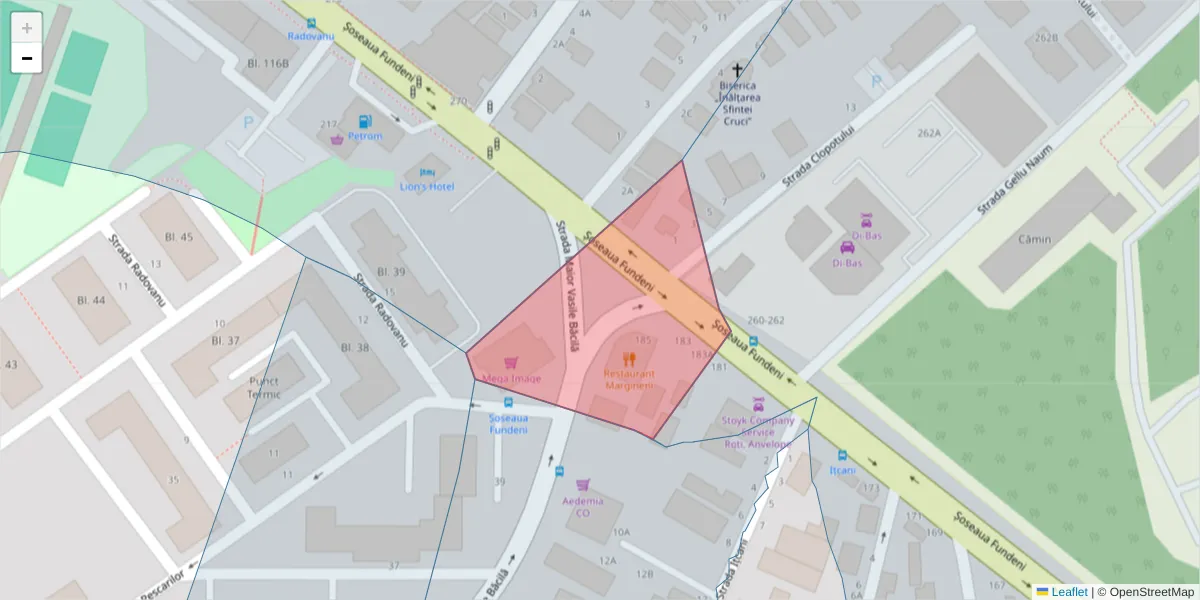 Hartă a codului poștal  și a codurilor poștale învecinate