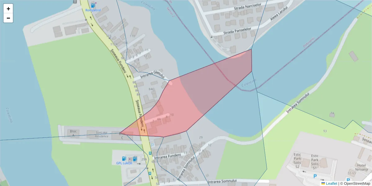 Hartă a codului poștal  și a codurilor poștale învecinate