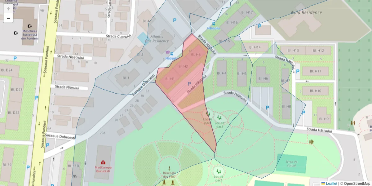 Hartă a codului poștal  și a codurilor poștale învecinate