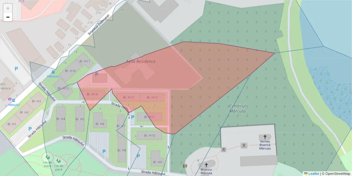 Hartă a codului poștal  și a codurilor poștale învecinate