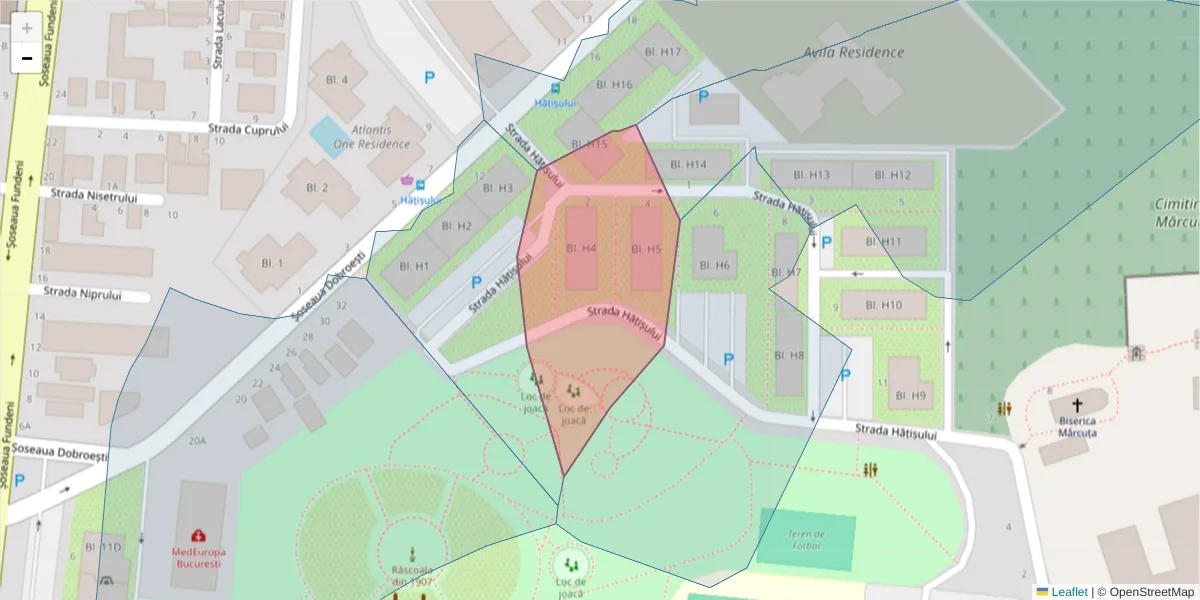 Hartă a codului poștal  și a codurilor poștale învecinate
