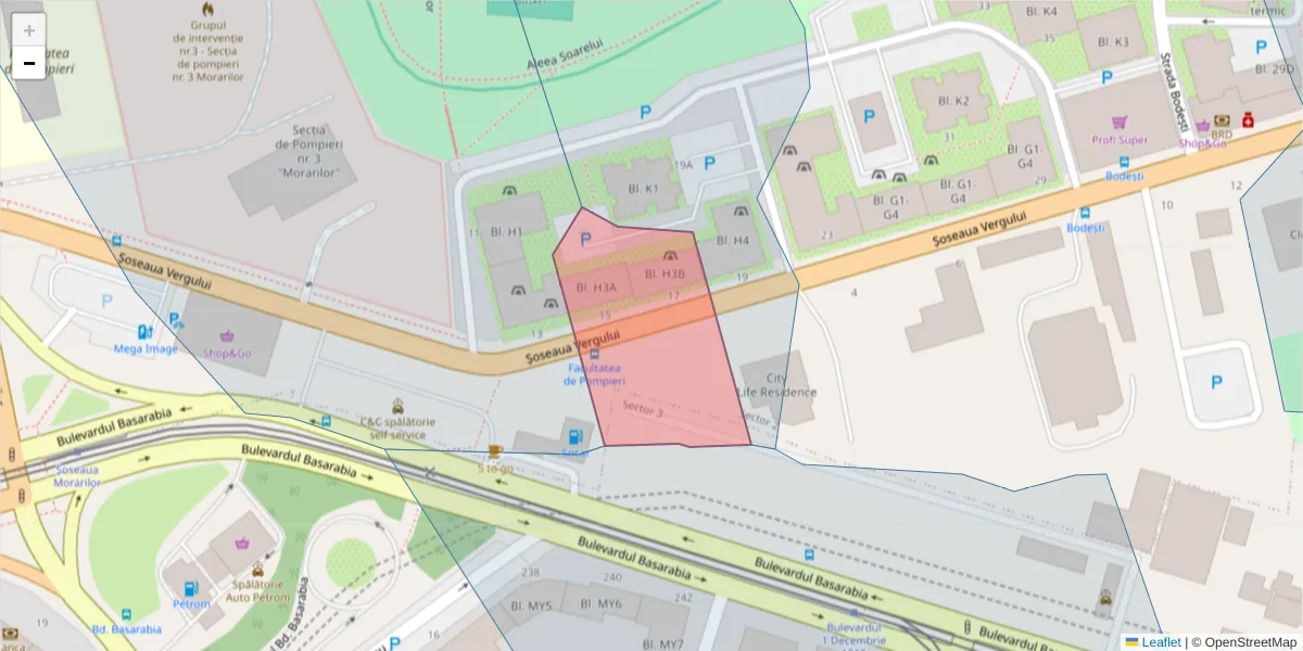 Hartă a codului poștal  și a codurilor poștale învecinate