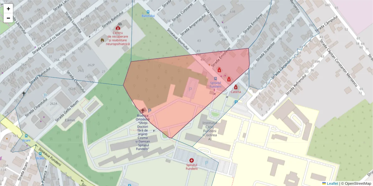 Hartă a codului poștal  și a codurilor poștale învecinate