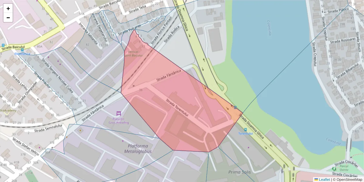 Hartă a codului poștal  și a codurilor poștale învecinate