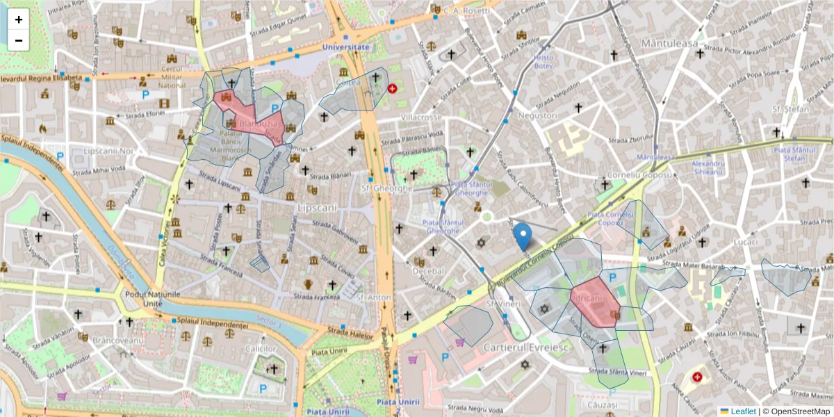 Hartă a codului poștal  și a codurilor poștale învecinate