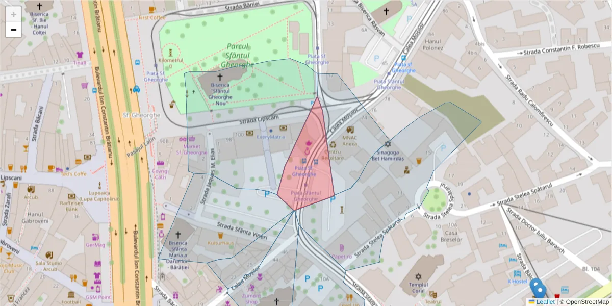 Hartă a codului poștal  și a codurilor poștale învecinate