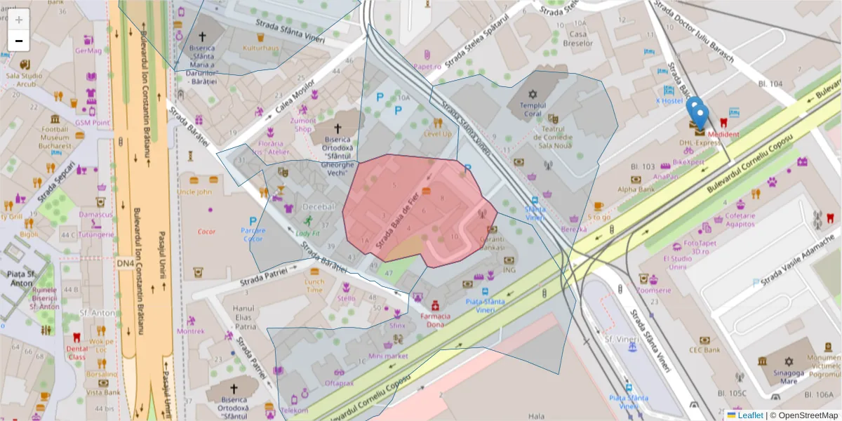 Hartă a codului poștal  și a codurilor poștale învecinate