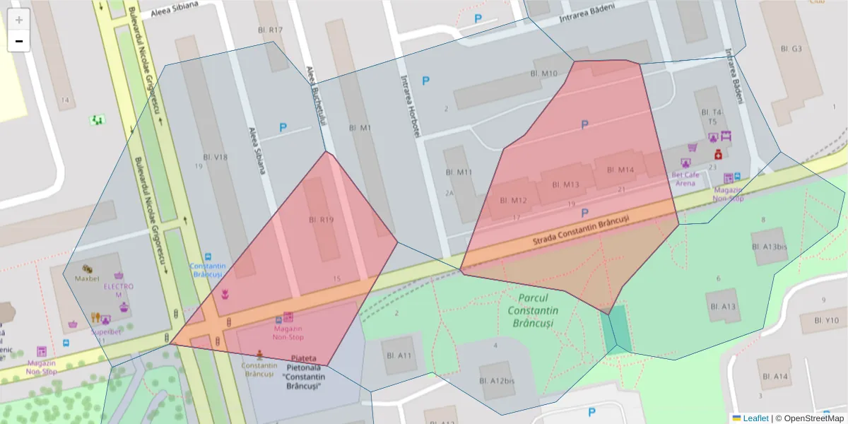 Hartă a codului poștal  și a codurilor poștale învecinate
