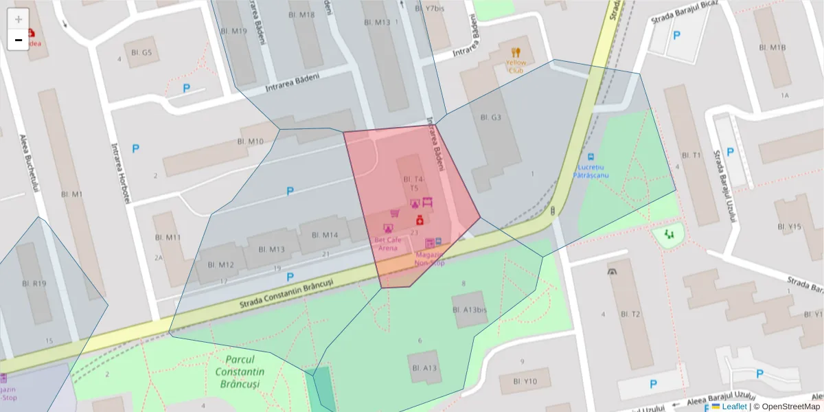 Hartă a codului poștal  și a codurilor poștale învecinate